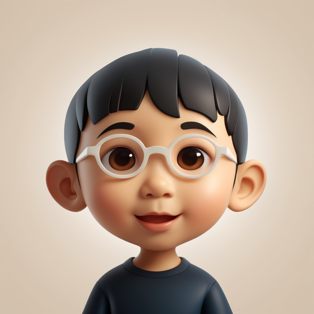 3d child icon on a white background with sharp edge , clear, isolated on white background, center of the canvas