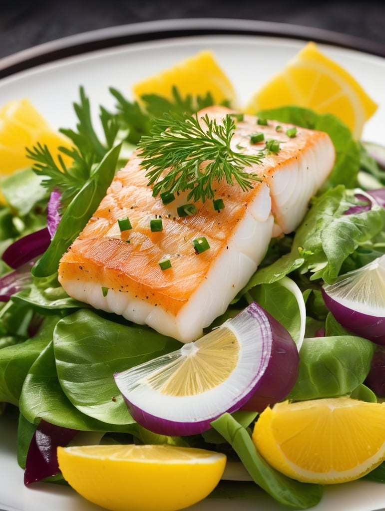 Premium Free ai Images | cod salad