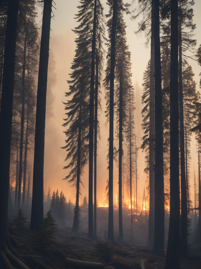 British Columbia Wildfire, Canada, forest fire