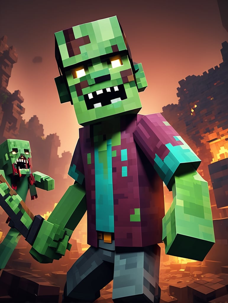 Minecraft Zombie. Make it more video gamey. MORE VIDEO GAMEY. MORE AMAZING. MORE AMAZING. MORE VIDEO GAMEY