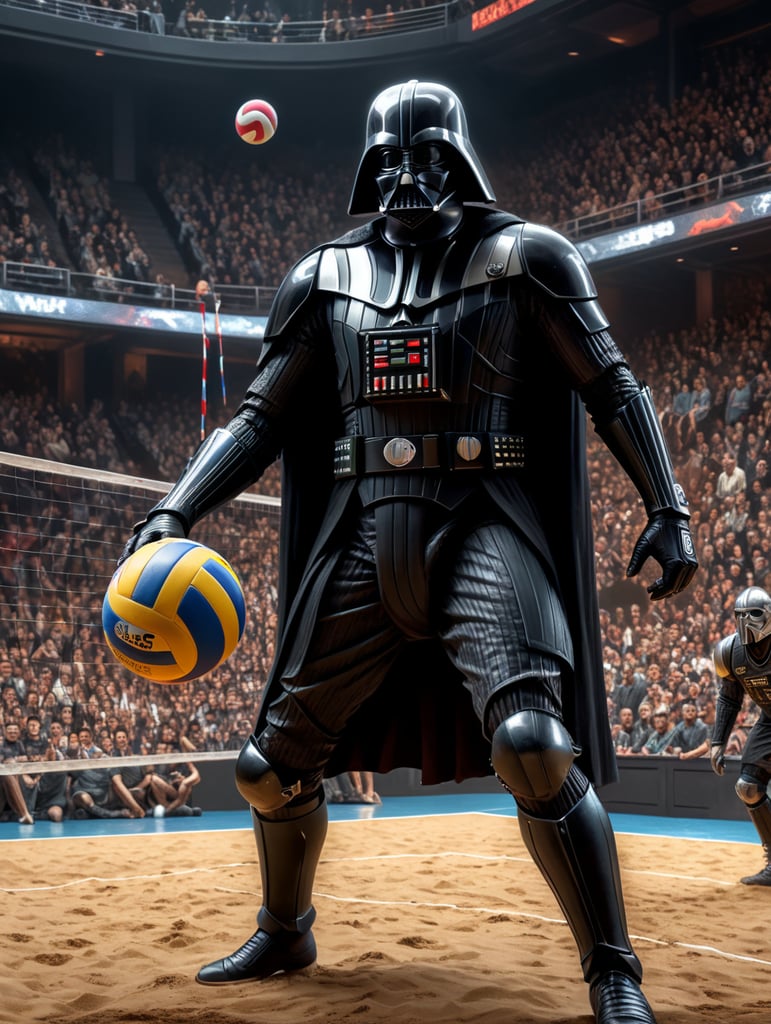 darth vader playing volleyball