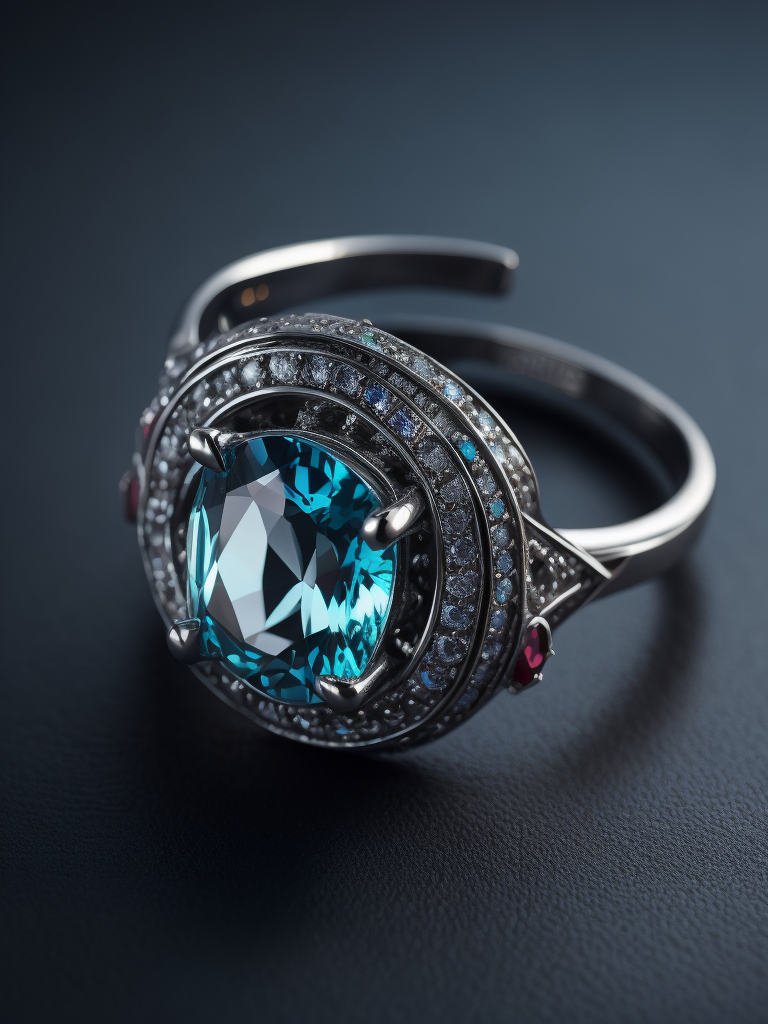 Platinum queen ring with colourful gems