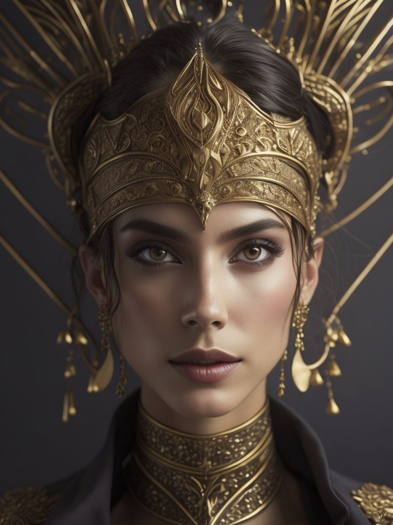 artistry celebrates the essence of contemporary culture through the creation of sublime imagery. Behold an airbrushed composition depicting the Zirckton on the exotic planet Zappi, evoking the spirit of neo-pop surrealism with dazzling golden tones, splendid comic art elements, and fine nouveau style. Witness emotive faces full of elegance and grace that capture the imagination and evoke the deepest of emotions