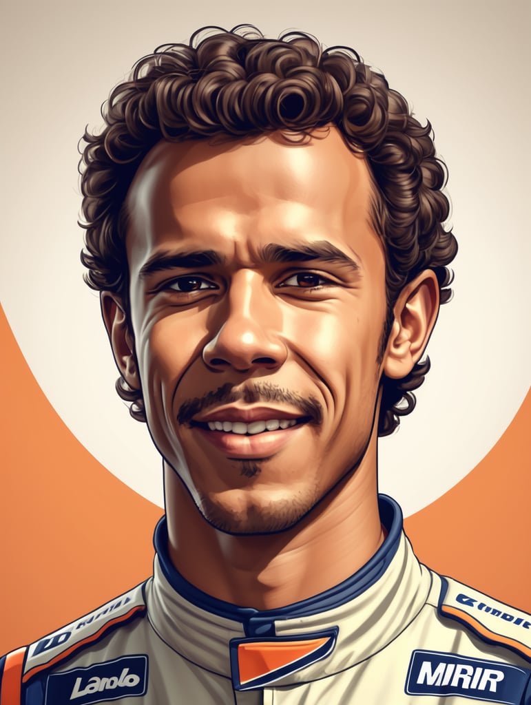 cartoon Lando Norris