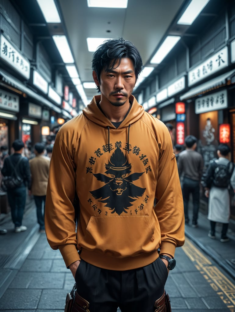 Japanese cool guy in tokyo