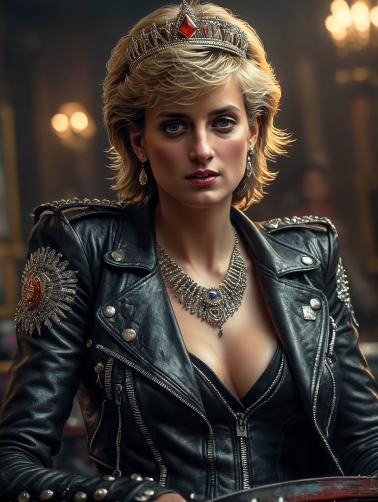 Princess Diana as a punk rocker