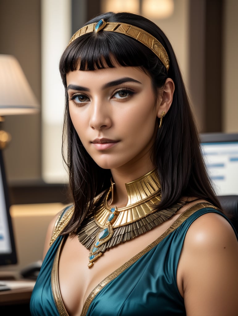 Cleopatra as a office worker