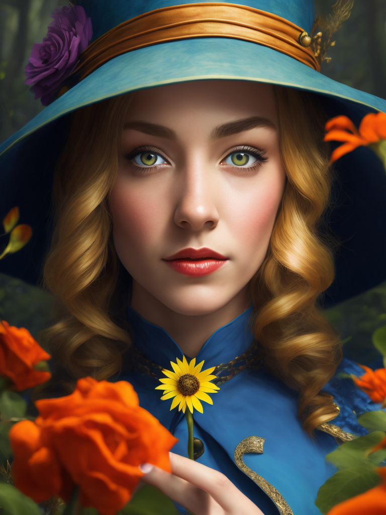 Alice in wonderland, vivid colors, wide angle, super highly detailed, professional digital painting, concept art,