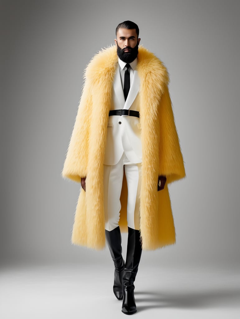 Premium Free ai Images | minimalist sasquatch haute couture full body ...