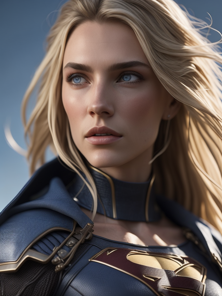 8k, best quality, real picture, intricate details, ultra-detailed, ultra highres, depth field,(photorealistic,realistic:1.2),masterpiece,photo of european girl, supergirl, (bruise, dirty, torn clothes, revealing clothes, blood:1.3), blue eyes, blonde hair, long hair, ripped cape, ripped pantyhose, superhero, solo, sun, blue sky, best quality, realistic, photorealistic, (intricate details:1.2), (delicate detailed), (cinematic light), clear line, sharp focus, realistic face, detailed face, unity 8k wallpaper, ultra high res, (photorealistic:1.4), looking at viewer