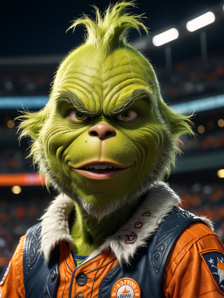 The grinch in Houston Astros Uniform Baseball