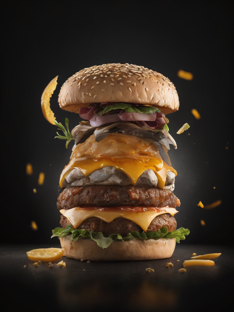 high quality cinematic juicy burger