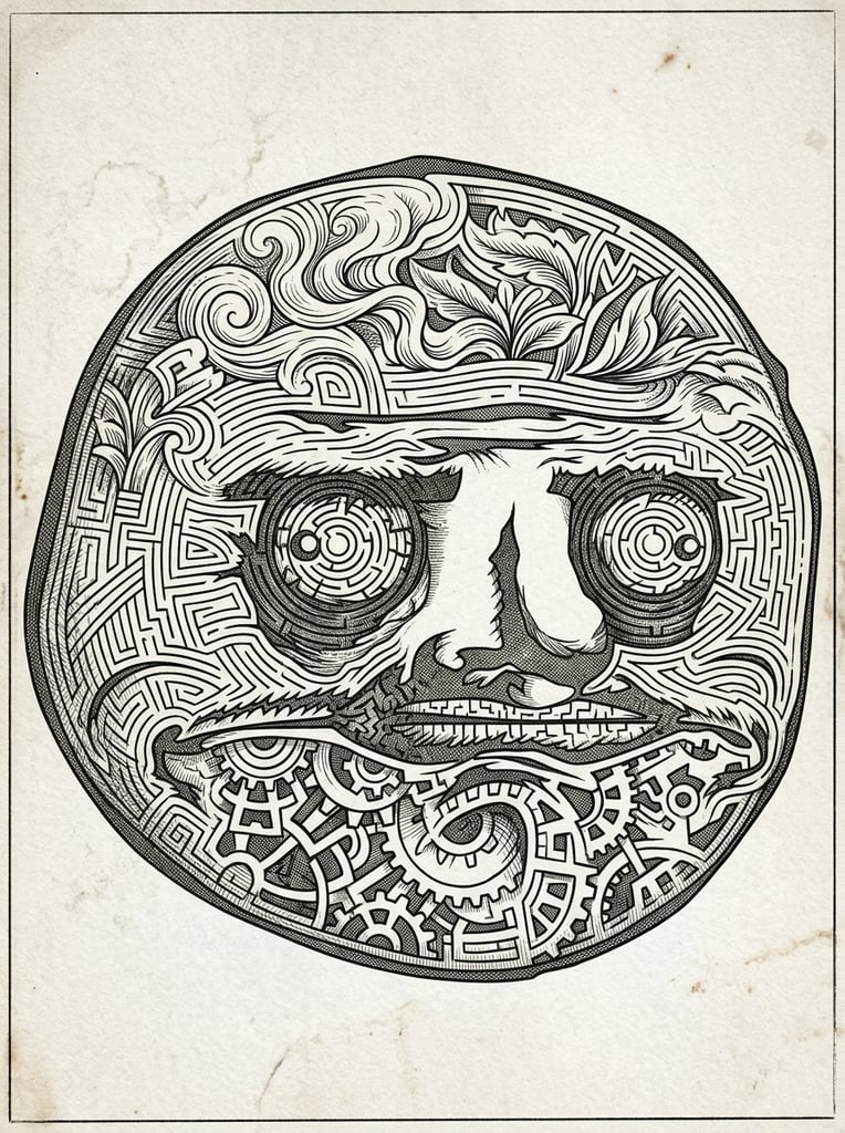 Premium Free ai Images | Hidden Face Optical Illusion