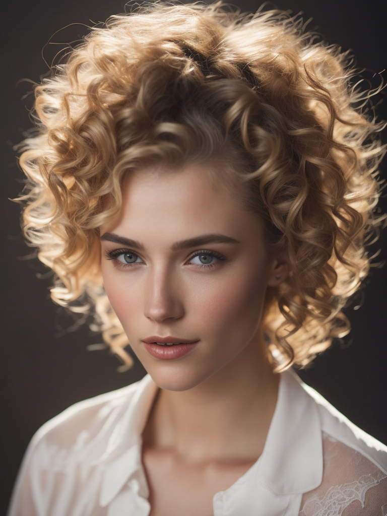 Curly blonde