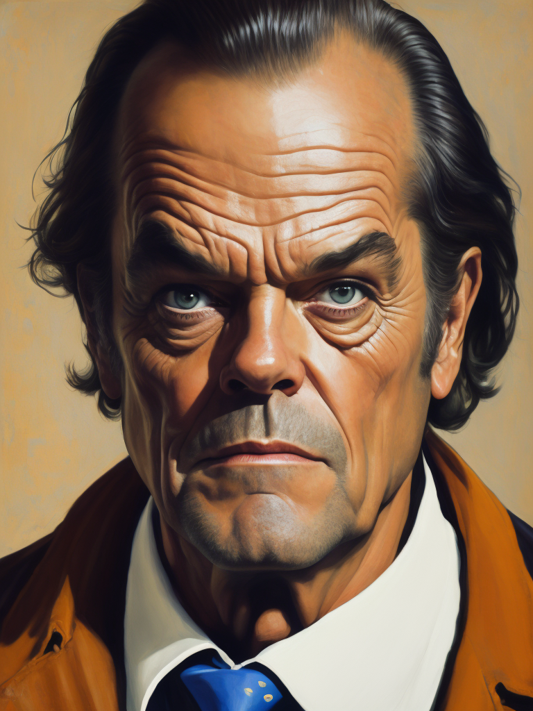 Jack Nicholson, Painting, Portrait, USA, style of Hope Gangloff