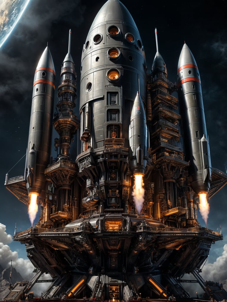 rocket, technology, it, innovation, 3d illustration