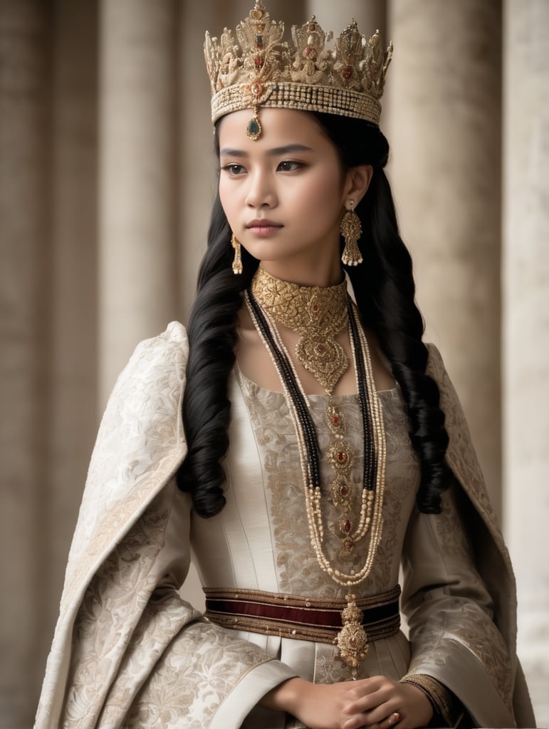 Young queen in Ceremonial dress