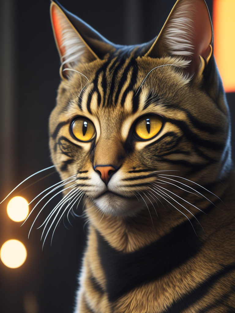 a tabby cat in apex legends style