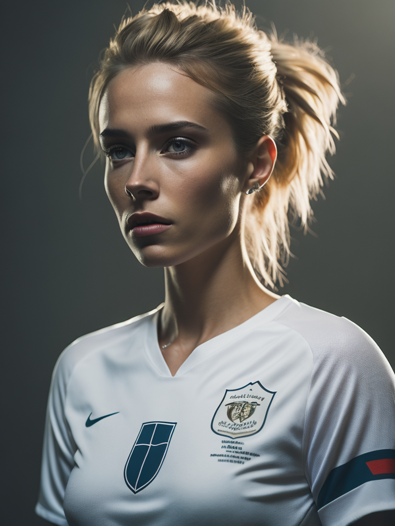 Epic Portrait of a Women Soccer Player, Fifa Women's World Cup, Dennmark