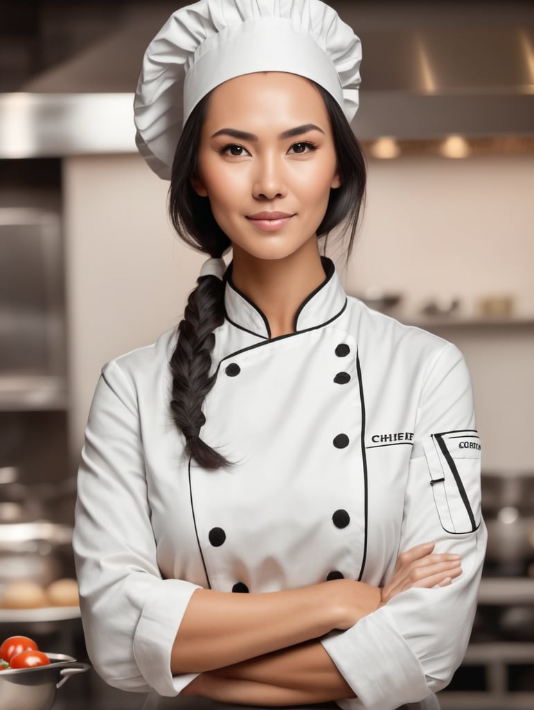 Beautiful chef woman