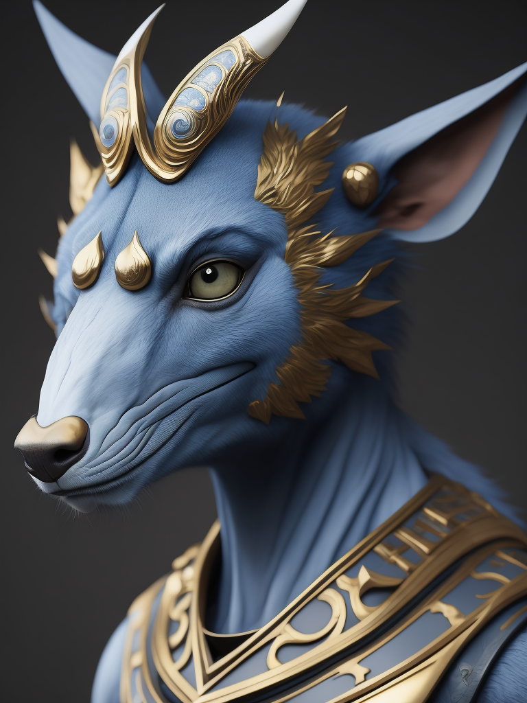 kind mascot blue and white colors