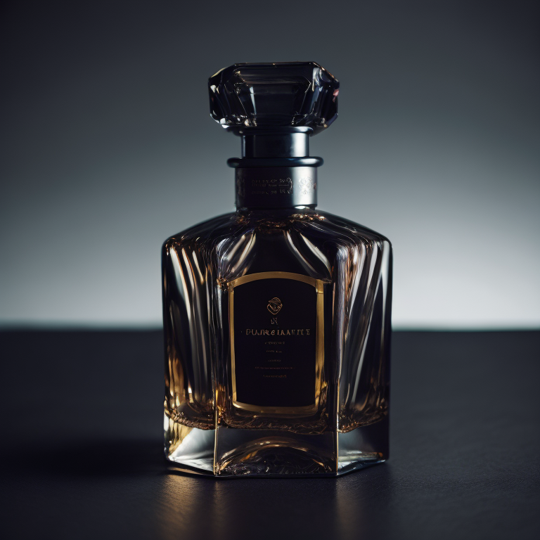 Photoshoot of a perfume bottle