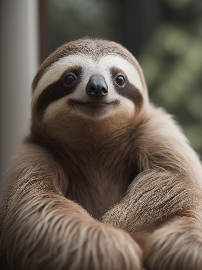 A sloth on the cover of a fashion magazine