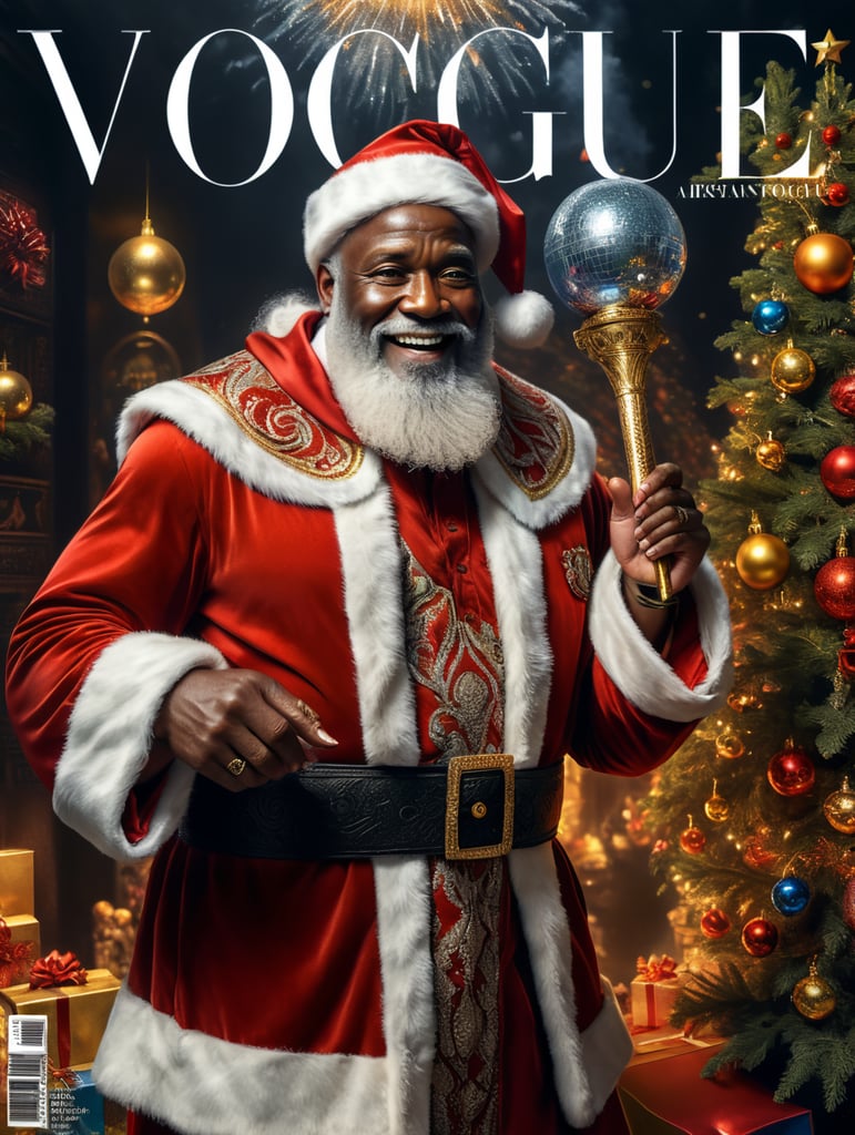 Happy New Year 2024, African Santa on the cover of Vogue