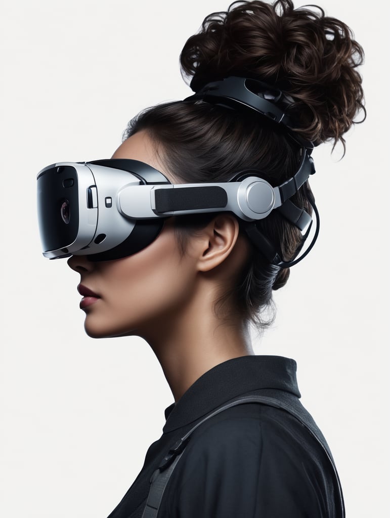 a women wearing VR Glasses