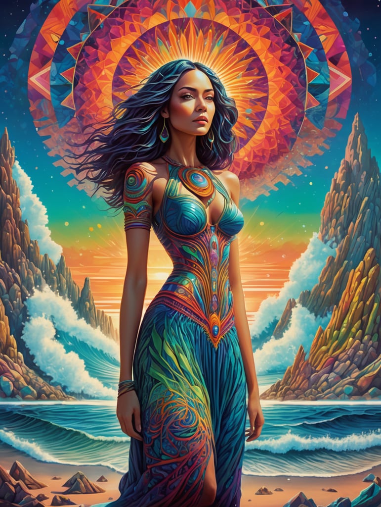 Premium Free ai Images | psychedelic dreamscape surreal and