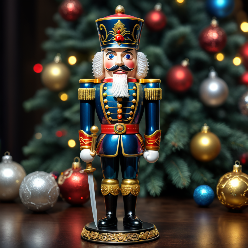 nutcracker small glass glass figure, Christmas toy for the Christmas tree