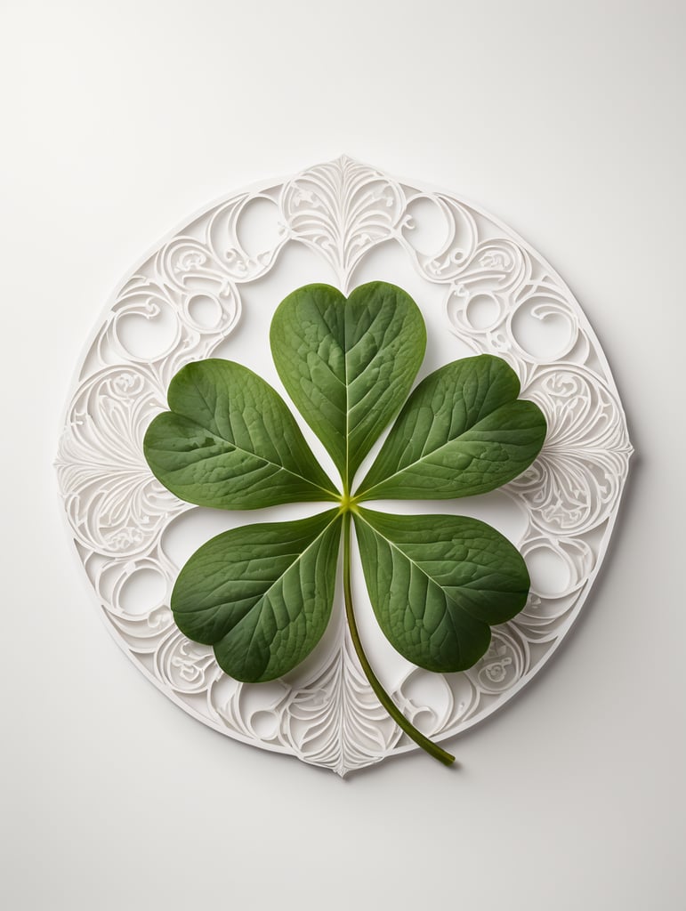 клевер на белом фоне