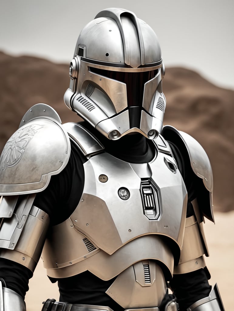 A Person in Star Wars Clone Armor.