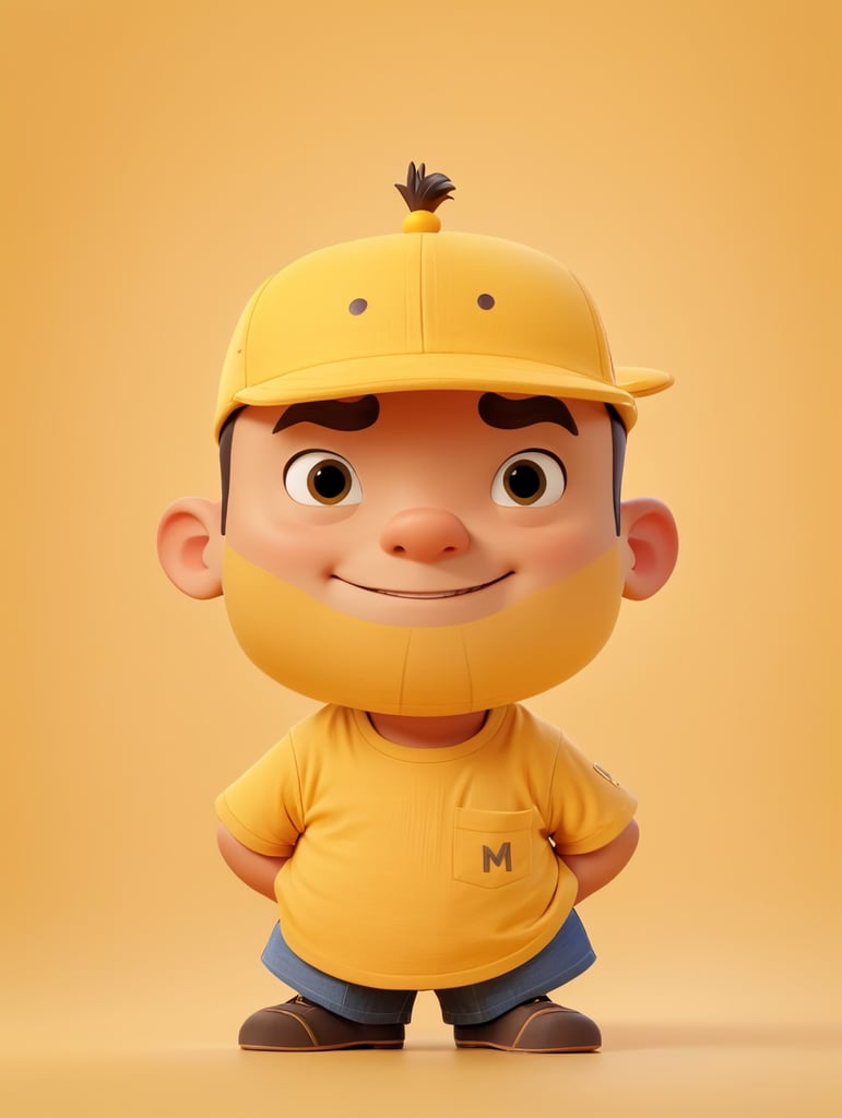 yellow t-shirt, isolated on yellow background