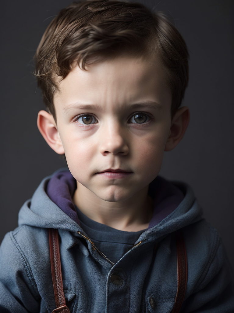 portrait of Tom Holland as a kid, 6 month old, happy emotions on his face