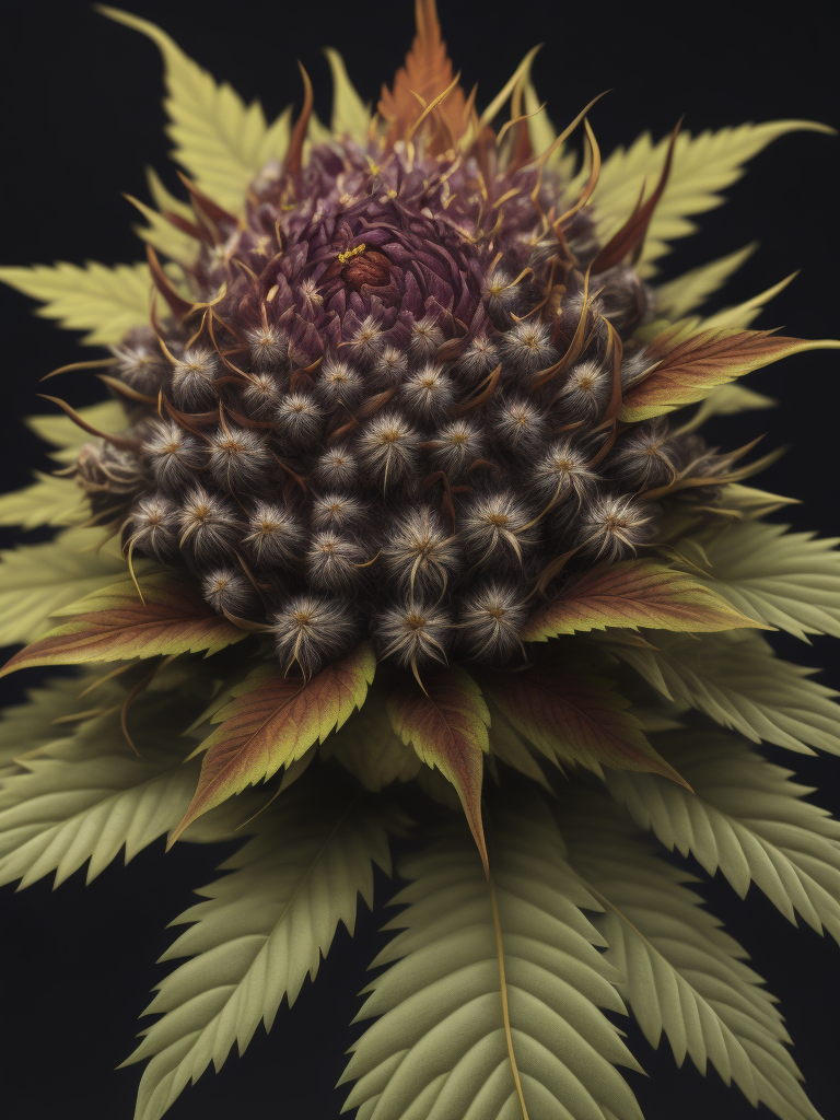 Highly detailed and beautiful cannabis flower