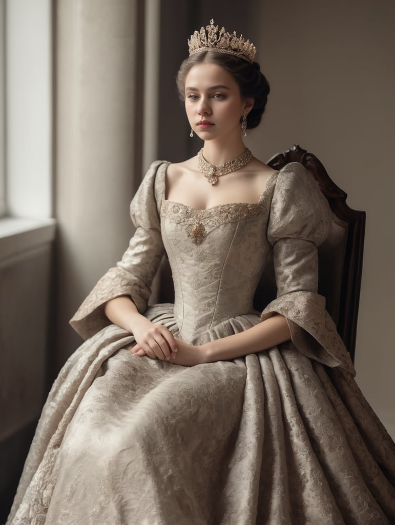 Young queen in Ungarish dress