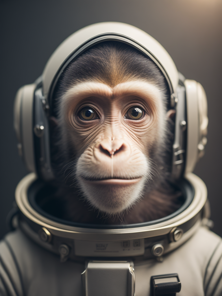a monkey astronaut