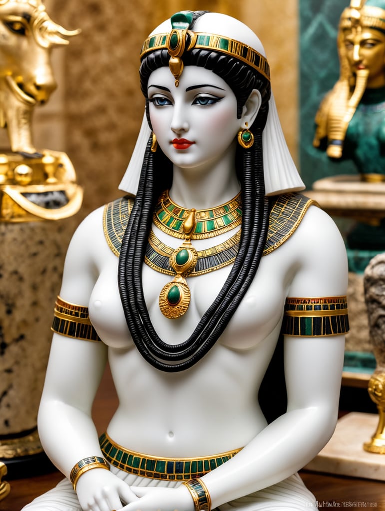 Cleopatra marble statue