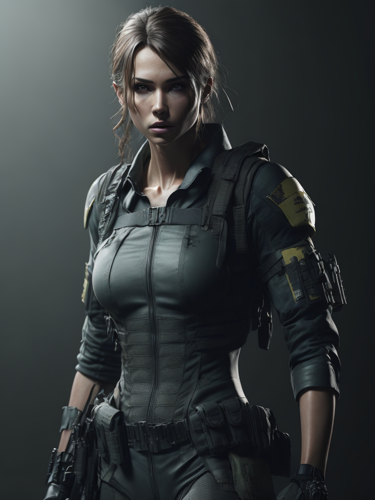 full body portrait quiet from metal gear solid