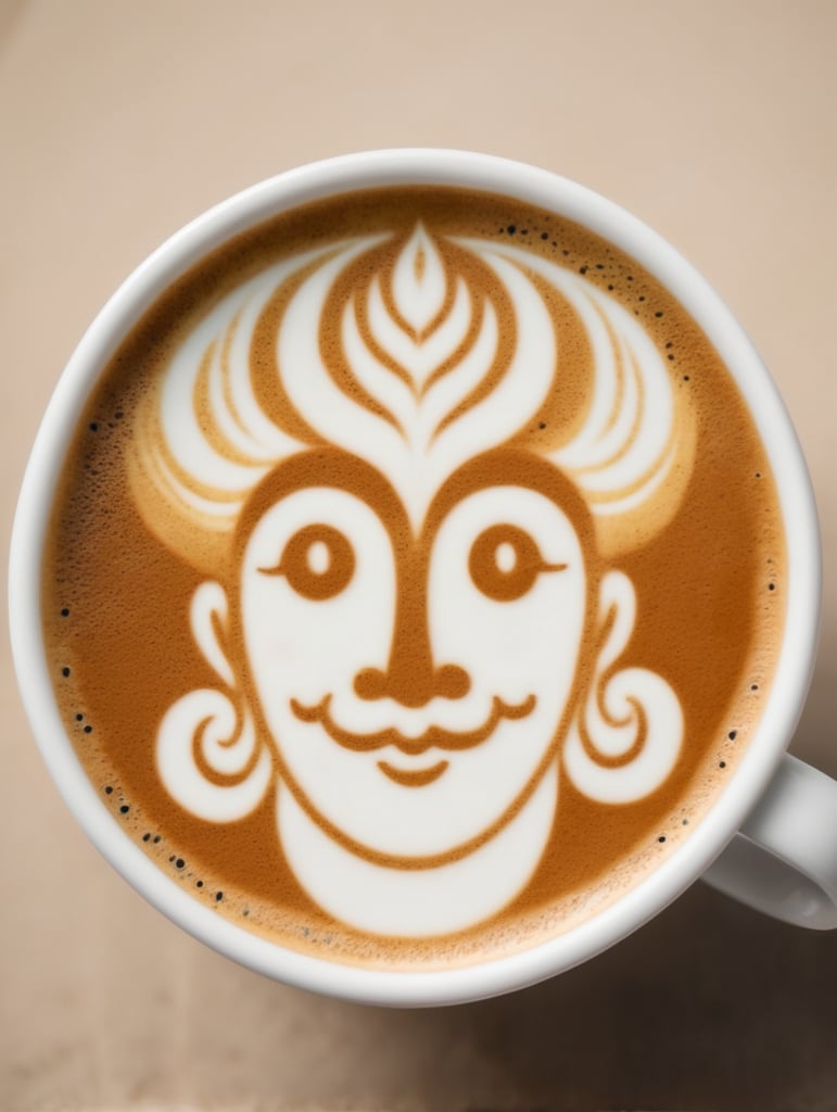 Cup Latte Art face