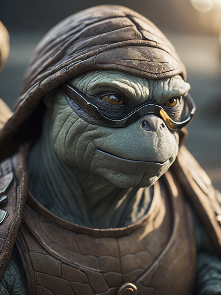 teenage mutant ninja turtles with wrinkles and glasses