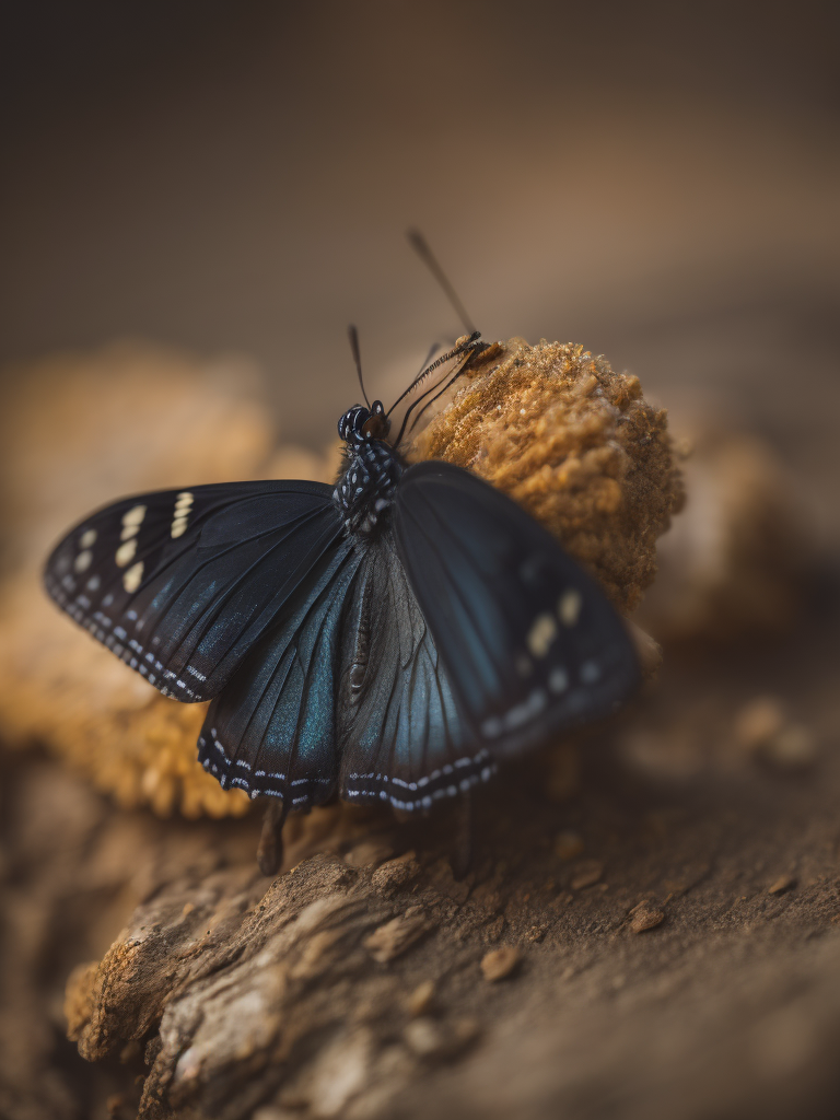 a butterfly macro photography, close-up, high-quality details, deep focus, professional shot