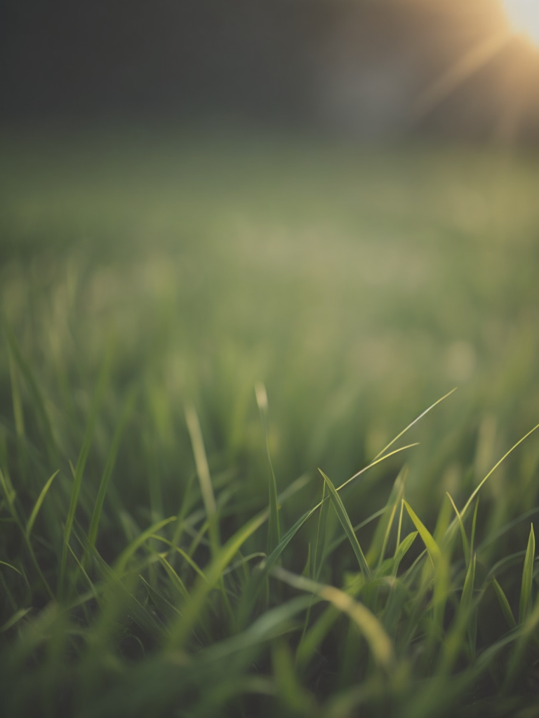 macro photo of a green grass