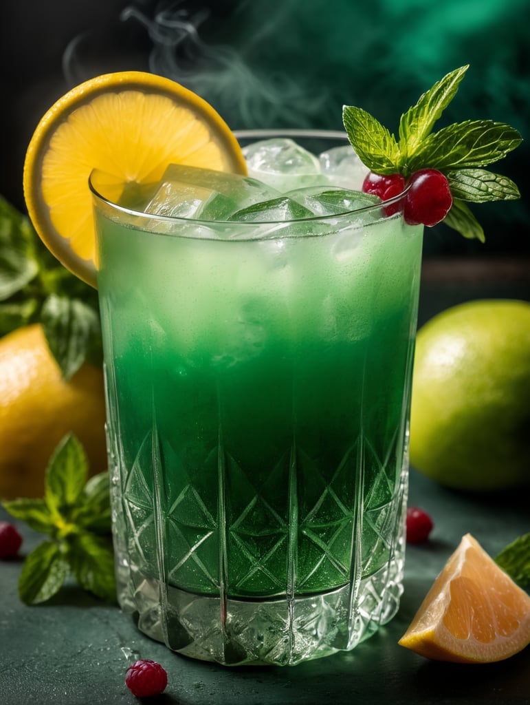 Cocktail green mist