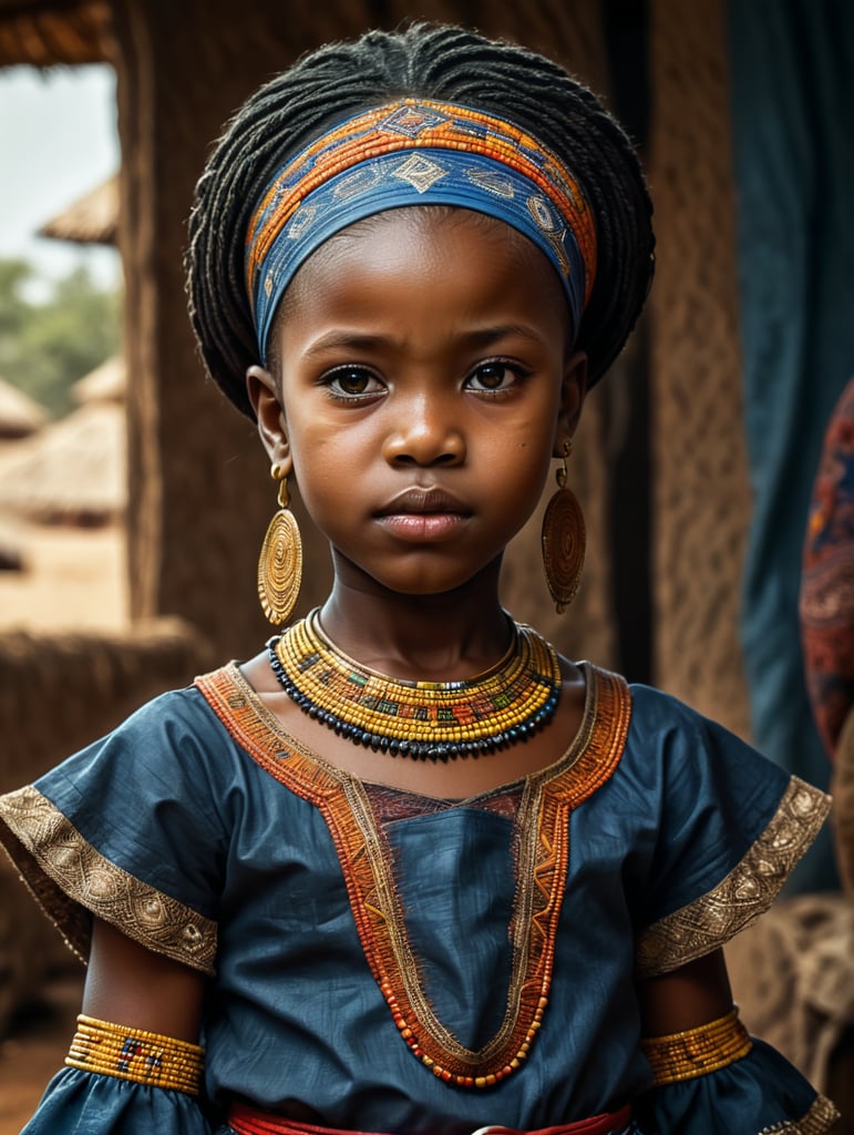 A 5 year old mordern day yoruba girl living in southwest Nigeria
