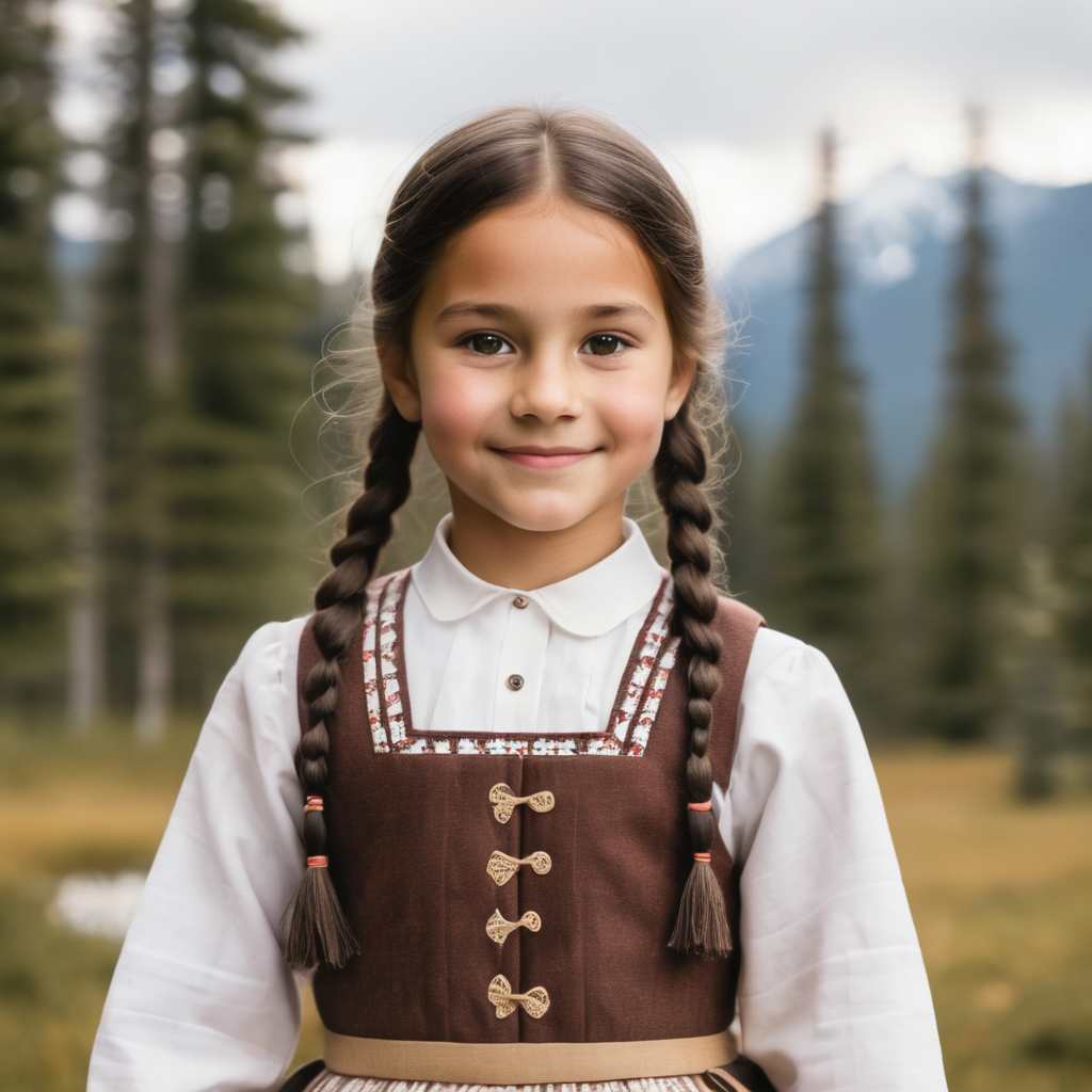 Canada traditional dress girl