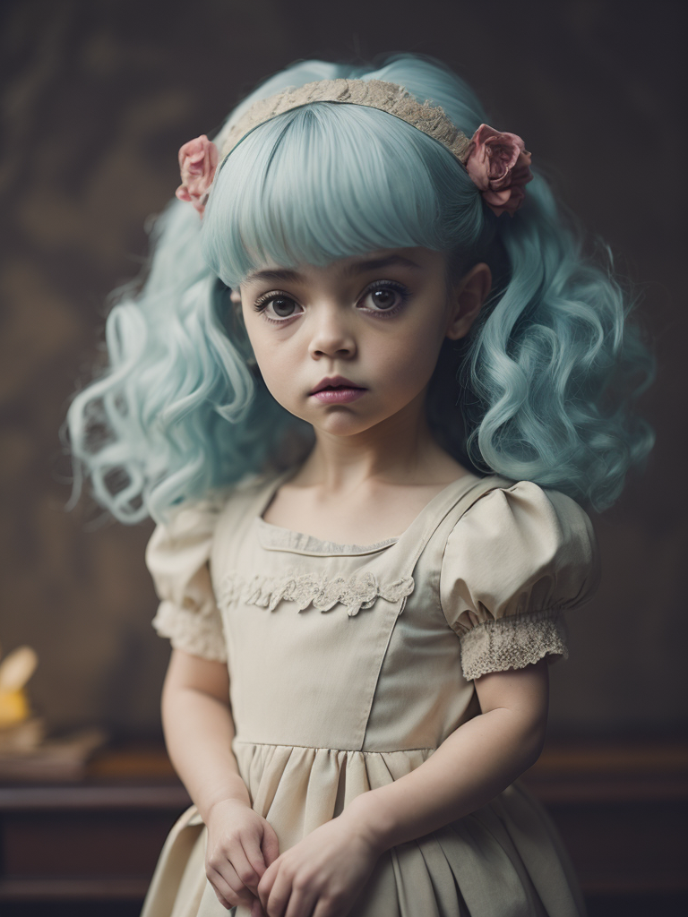 Melanie Martinez as a very cute anime character, 3D, toy