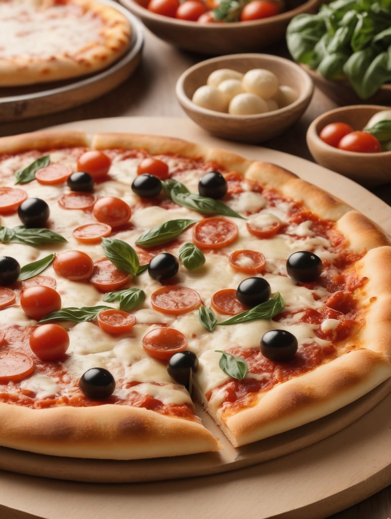 pinsa pizza italian restaurant close up