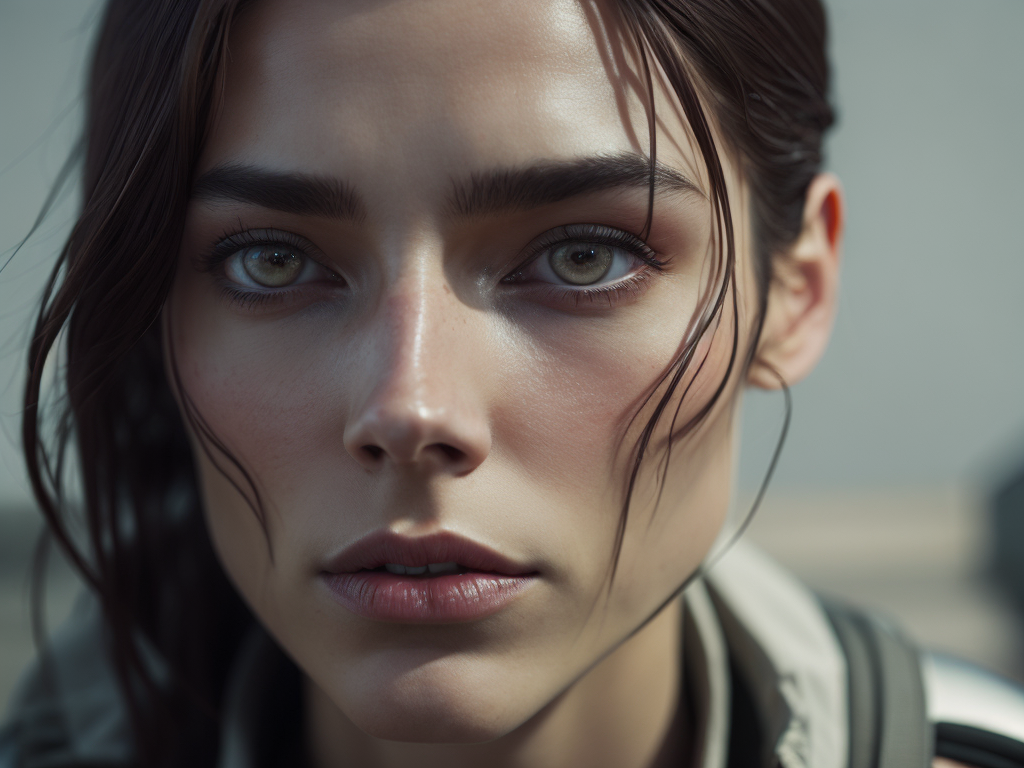 super soldier girl, slim, full detail face, killing eyes, europeans girl, white women, white skin, pretty face, small hip, narrow waist, xmech, high detail, realistic, photo quality, high quality, (photorealistic:1.4), science fiction, highly detailed, masterpiece, high-quality shadow, (face closeup)